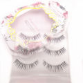 Hot selling Sharpened by hand Natural Slim Eye tail lengthened and Encrypted Tapered false strip eyelashes SG07